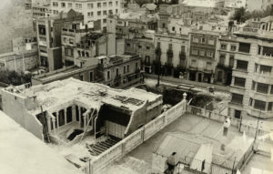 Obres d'enderroc de l'antiga casa consistorial de Sant Gervasi, l'any 1967