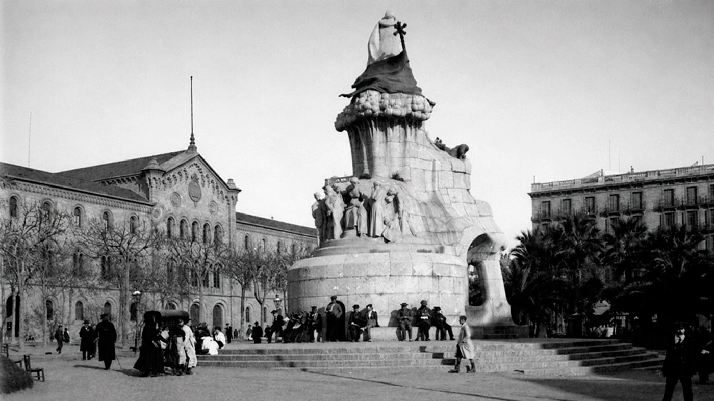 Monument al doctor Robert a la plaa Universitat de Barcelona